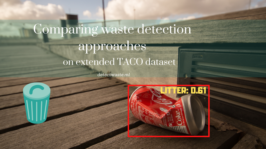 Comparing waste detection approaches on extended TACO dataset